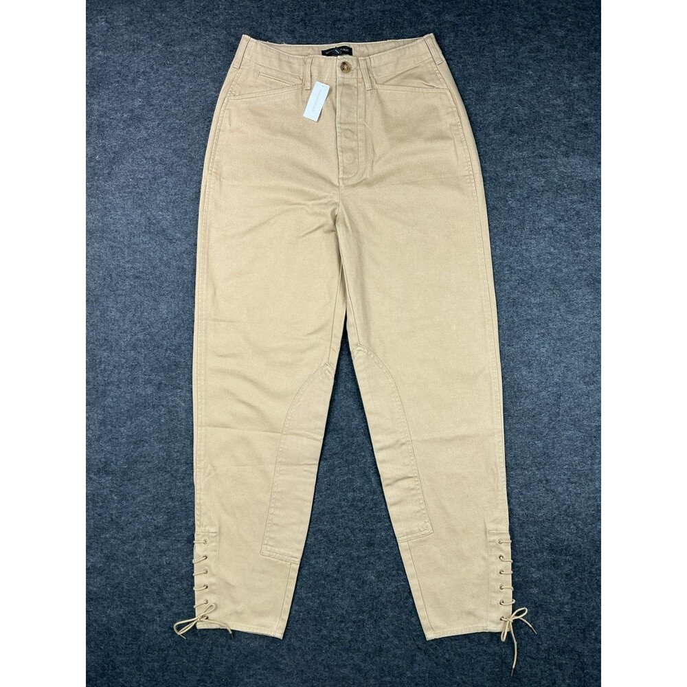 NWT Banana Republic Equestrian Riding Pants Size 4 TALL Jodhpur Back Buckle Tan